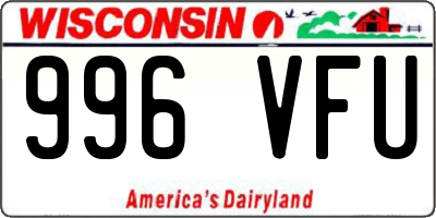 WI license plate 996VFU