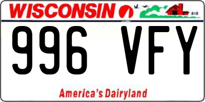 WI license plate 996VFY