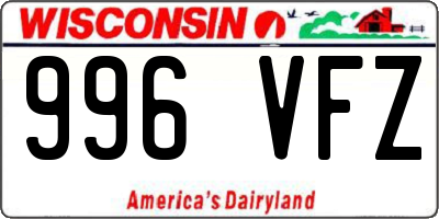 WI license plate 996VFZ