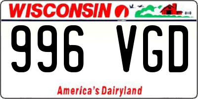WI license plate 996VGD