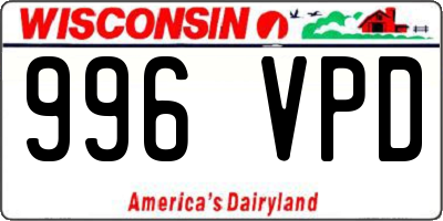 WI license plate 996VPD