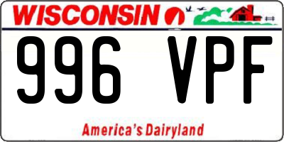 WI license plate 996VPF