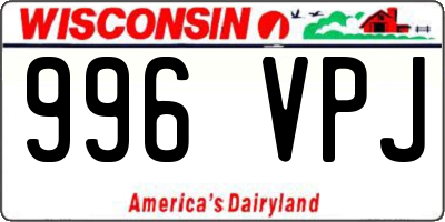 WI license plate 996VPJ
