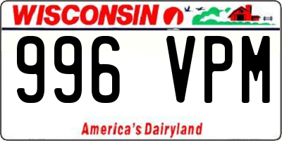 WI license plate 996VPM