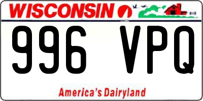 WI license plate 996VPQ