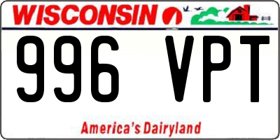 WI license plate 996VPT