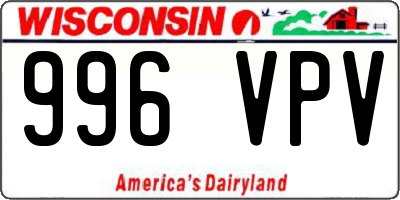 WI license plate 996VPV