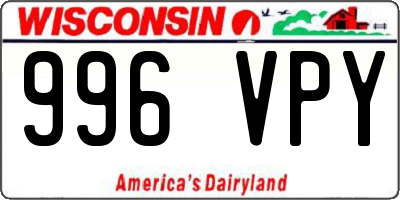 WI license plate 996VPY