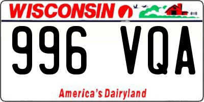 WI license plate 996VQA