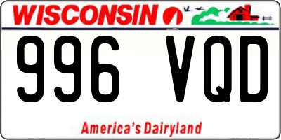 WI license plate 996VQD
