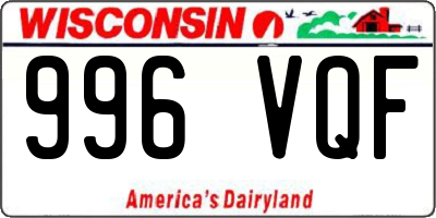 WI license plate 996VQF