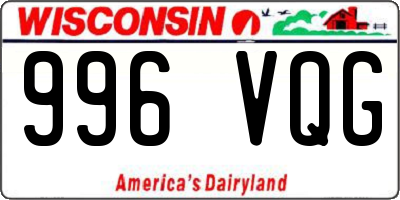 WI license plate 996VQG