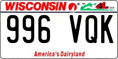WI license plate 996VQK