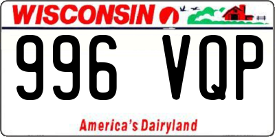 WI license plate 996VQP