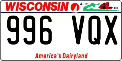 WI license plate 996VQX