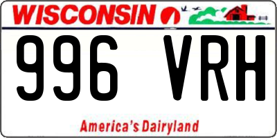 WI license plate 996VRH