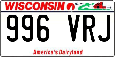 WI license plate 996VRJ