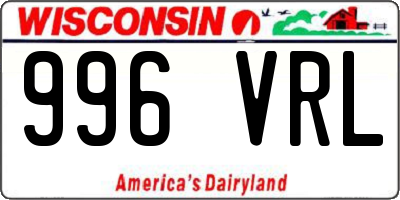 WI license plate 996VRL