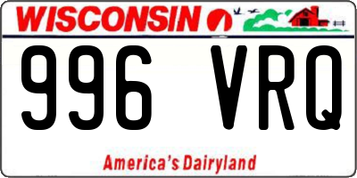 WI license plate 996VRQ