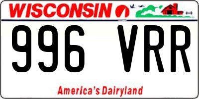 WI license plate 996VRR