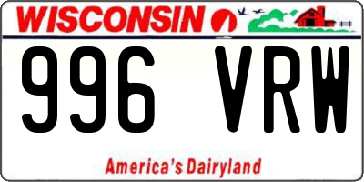 WI license plate 996VRW