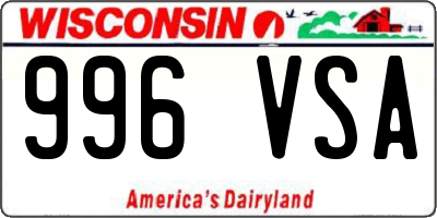 WI license plate 996VSA