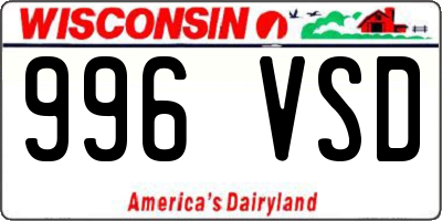 WI license plate 996VSD