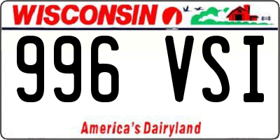 WI license plate 996VSI