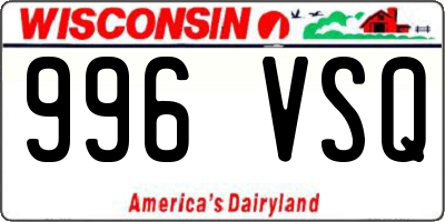 WI license plate 996VSQ