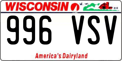 WI license plate 996VSV