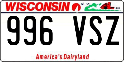 WI license plate 996VSZ