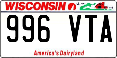 WI license plate 996VTA