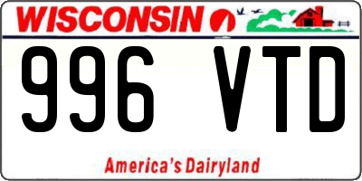 WI license plate 996VTD