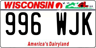 WI license plate 996WJK