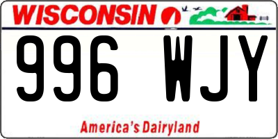 WI license plate 996WJY