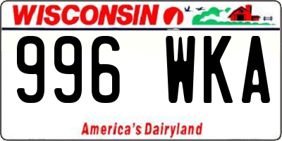 WI license plate 996WKA