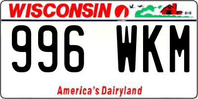 WI license plate 996WKM