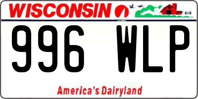 WI license plate 996WLP