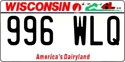 WI license plate 996WLQ