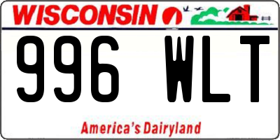 WI license plate 996WLT