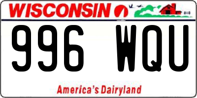 WI license plate 996WQU