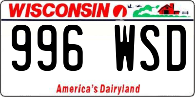 WI license plate 996WSD