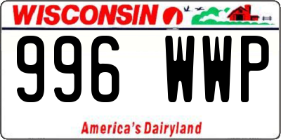 WI license plate 996WWP