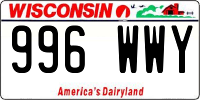 WI license plate 996WWY