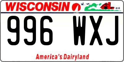 WI license plate 996WXJ