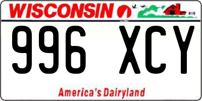 WI license plate 996XCY