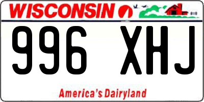 WI license plate 996XHJ