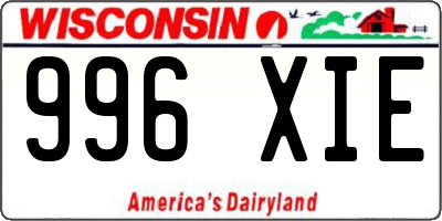 WI license plate 996XIE
