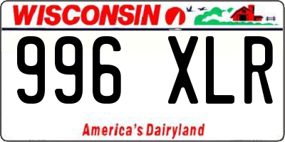 WI license plate 996XLR