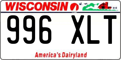 WI license plate 996XLT
